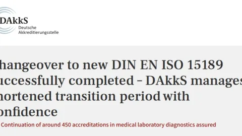 DAkkS Completes ISO 15189 Transition With All Medical Labs in Germany Retaining Accreditation