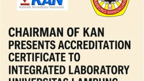 KAN Accredits Integrated Laboratory of Lambung Mangkurat University to ISO 17025