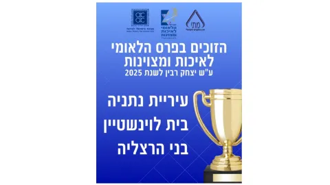 Israel Announces Three Winners of 2025 Yitzhak Rabin National Quality Award
