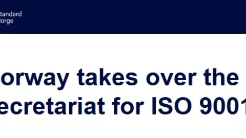 Norway Takes Over Secretariat of ISO Quality Management Committee