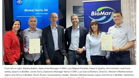 BioMar Certified under Sustainable Aquafeed Standard for French and Spanish Facilities