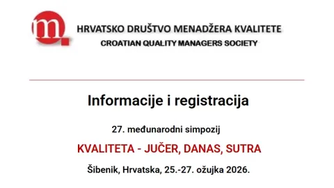 27th International Quality Symposium Planned For March 2026 In Šibenik