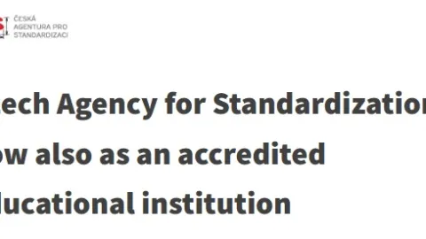 Czech Standardization Agency Gains Accreditation as Educational Institution