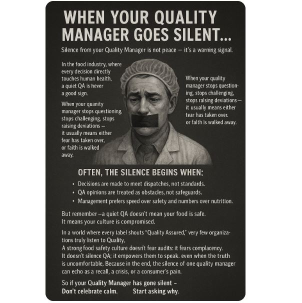 When the Quality Manager Goes Silent, the System Is Already Failing