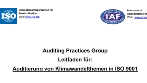 German Translation of ISO 9001 Climate Audit Guidance Published