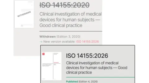 ISO 14155 on Clinical Investigations of Medical Devices in Humans Updated