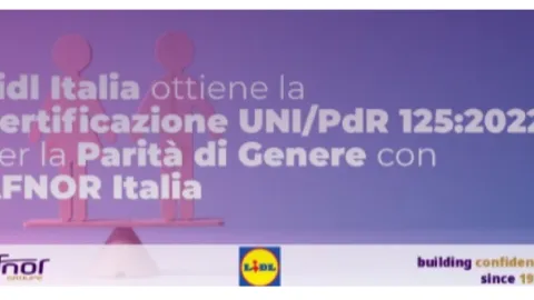 Lidl Italia Earns UNI/PdR 125 Gender Equality Certification