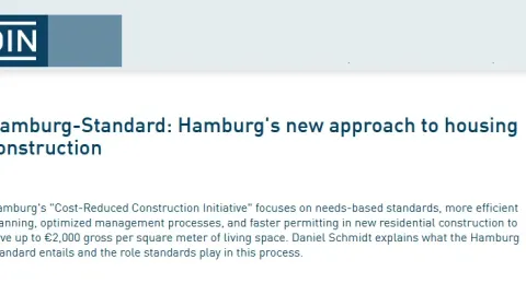 Hamburg Standard Aims to Cut Housing Construction Costs by Rethinking Rules