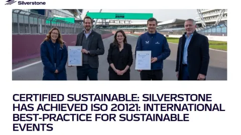 Silverstone Motor Racing Circuit Earns Sustainable Events Certification Under ISO 20121