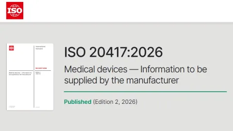 ISO 20417 Update Integrates Medical Device Information Into Safety Requirements