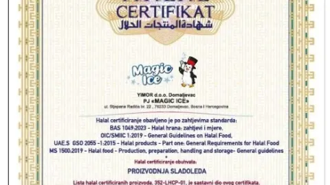 Magic Ice Achieves Higher-Level IFS Status and Halal Certification for 42 Products