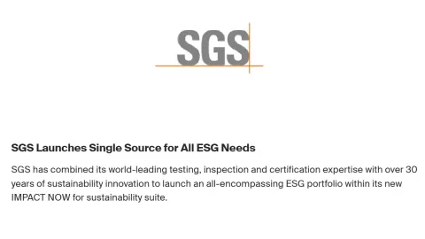 SGS Introduces All-in-One ESG Services Under "Impact Now" Initiative