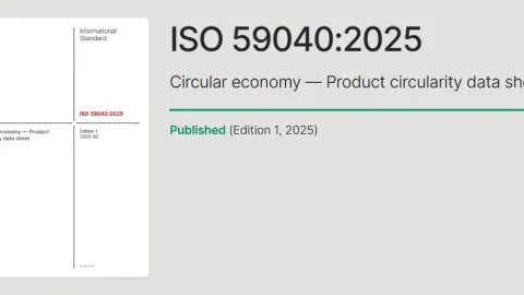 ISO 59040 Sets New Circular Economy Standard for Product Circularity Data Sheets