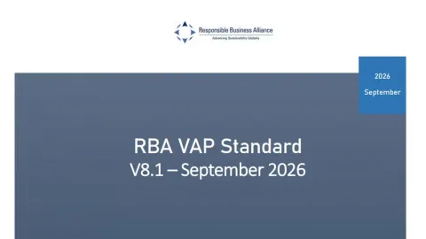 RBA Revises VAP Standard With Changes to Supplier Audits and Corrective Actions