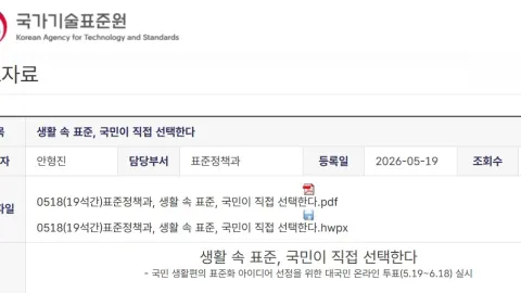 South Korea Opens Public Vote on Six Everyday Standards Proposals