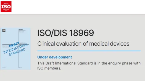ISO 18969 Clinical Evaluation Standard Draft Advances Past Voting Stage