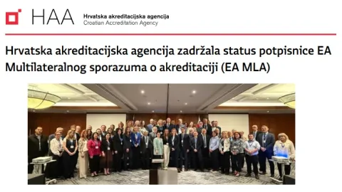 Croatia Passes Peer Review, Remains in EA Multilateral Accreditation Agreement