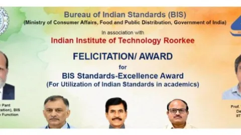 BIS Standards-Excellence Awards Presented to IIT Roorkee Students