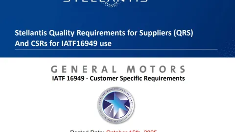GM and Stellantis Update Customer-Specific Requirements for IATF 16949 Certification