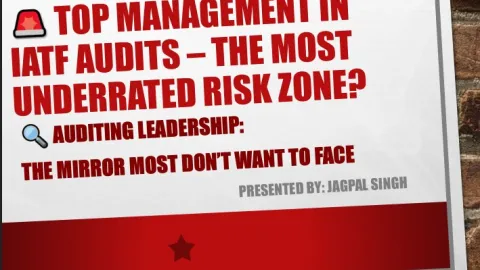 The Most Overlooked Risk in IATF 16949 Audits? Top Management Itself
