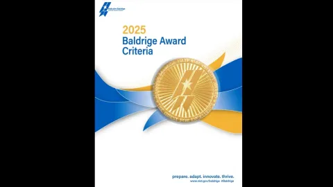 Applications Open for 2025 Baldrige Award, the Highest U.S. Honor in Organizational Excellence