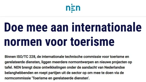 Netherlands Calls for Stakeholders to Join ISO Tourism Standards Committee