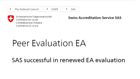 SAS Passes EA Peer Evaluation, Scope of Accreditation Expanded