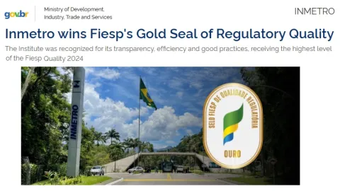 Inmetro Earns Top Fiesp Regulatory Quality Seal from São Paulo Industry Federation