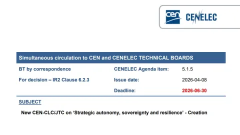Proposed Standards Committee On 'Made in Europe' Criteria, Sovereignty and Resilience