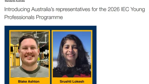 Blake Ashton and Srushti Lokesh Selected as Australia’s 2026 IEC Young Professionals