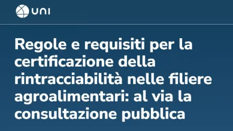 Italy Opens Consultation on Food Traceability Certification Rules