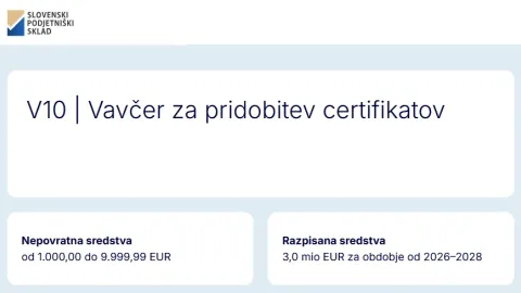 Slovenia Opens Voucher Scheme Covering Up to 60 Percent of Certification Costs