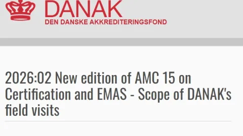 DANAK Updates AMC 15 Guidance On Accreditation Field Visits Including EMAS