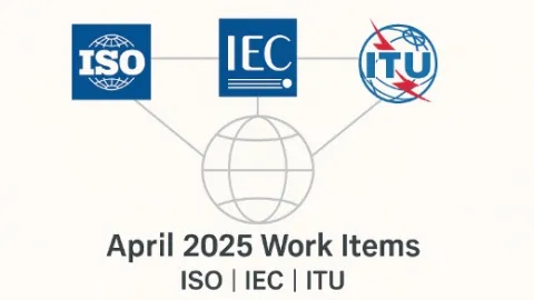 ISO, IEC, and ITU Publish April 2025 Listings of Standardization Projects