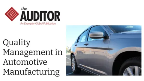 Quality Management Drives Success in Automotive Manufacturing