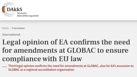 EA Legal Opinion Confirms GLOBAC Must Amend Statutes for EU Compliance