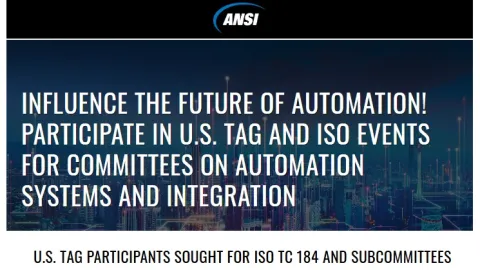 ANSI Seeks U.S. Experts to Help Shape Future Automation Standards