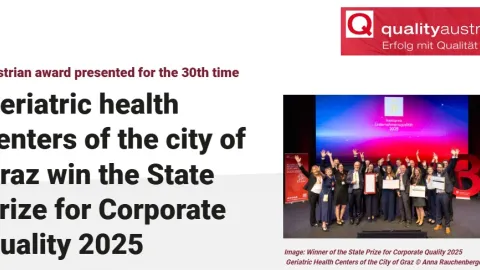 Geriatric Health Centers of Graz Win 30th Austrian State Prize for Corporate Quality