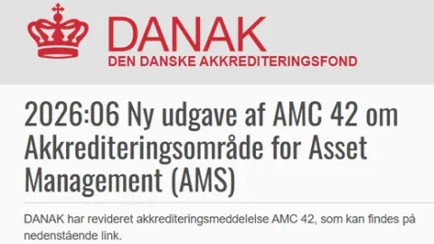 DANAK Updates Asset Management Accreditation Guidance