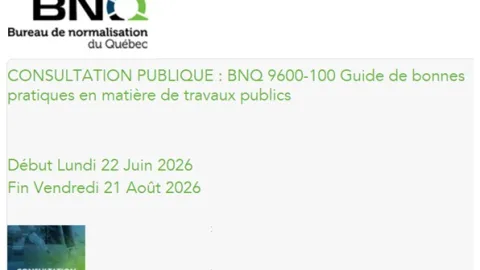 Quebec Opens Consultation on Good Practices Guide for Public Works