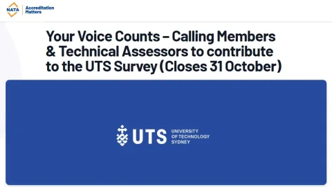 NATA Invites Members and Assessors to Join UTS Survey on Accreditation Impact