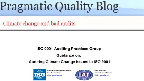 Bad Audits, Not Climate Rules, to Blame for ISO 9001 Confusion