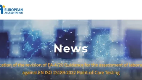 EA Updates Guidance for Assessing Point-of-Care Testing Under EN ISO 15189