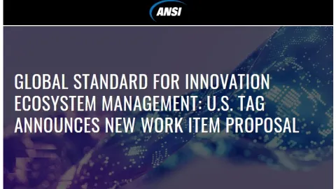 ISO Approves Plan to Develop 56012 Innovation Ecosystem Management Standard