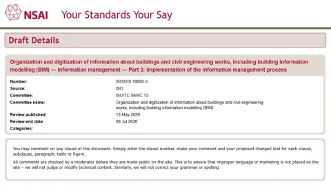 Public Consultation Opens for Revised ISO 19650-3 BIM Standard