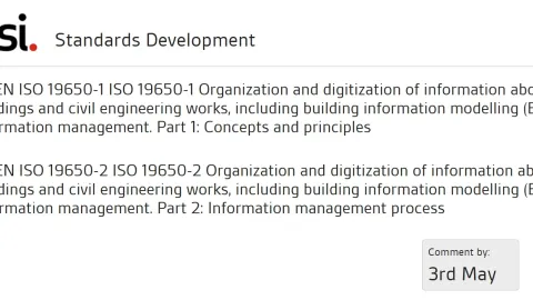 ISO 19650 Parts 1 and 2 on Information Management in BIM Projects Open for Consultation