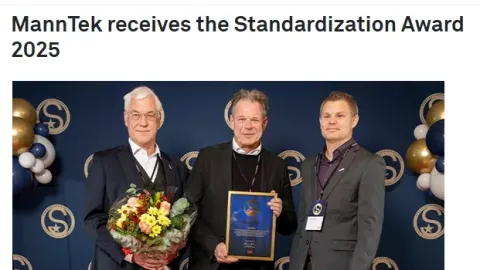 MannTek Wins Sweden’s Standardization Award 2025