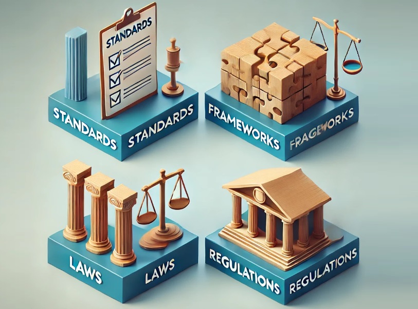 Understanding the difference: standards, frameworks, laws, and regulations