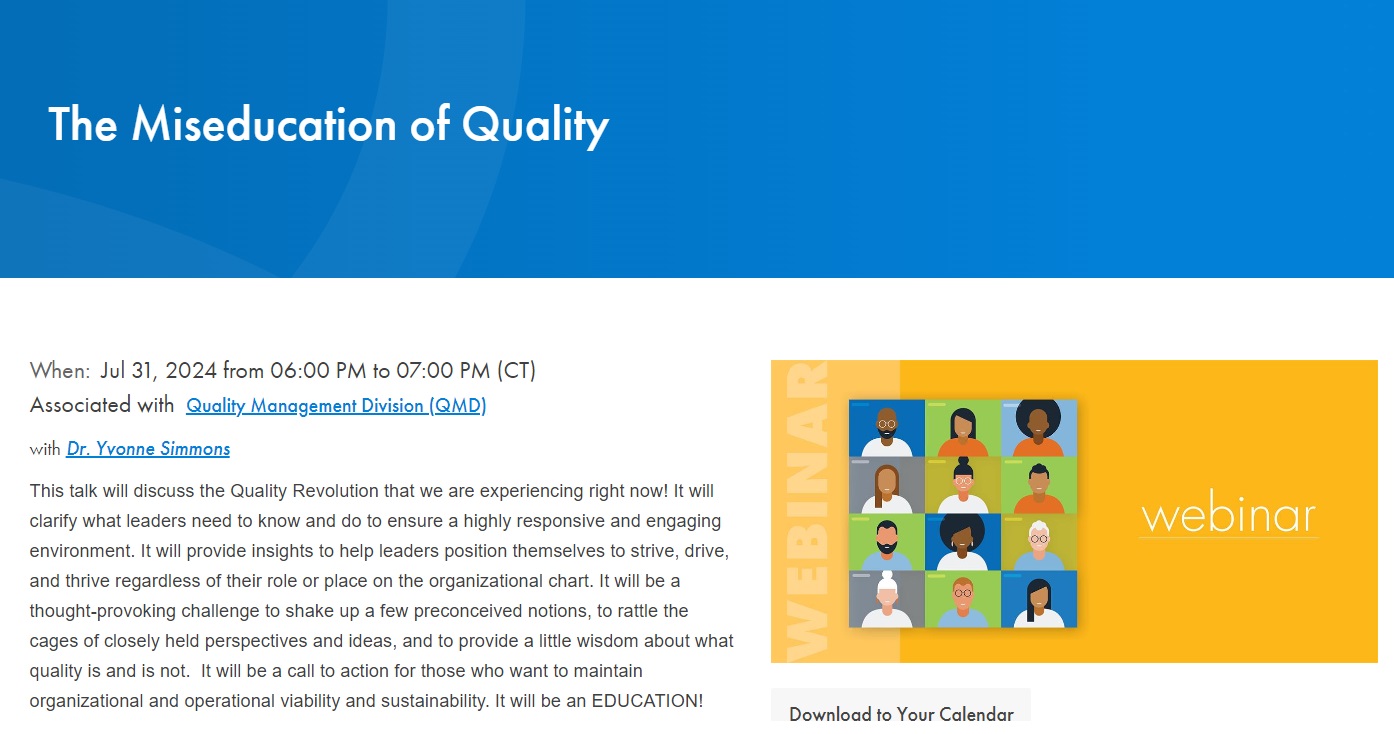 The "Miseducation" of Quality