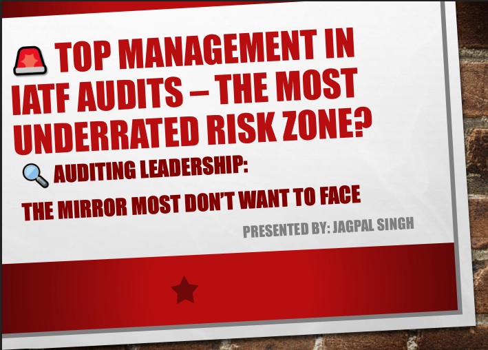 The Most Overlooked Risk in IATF 16949 Audits? Top Management Itself